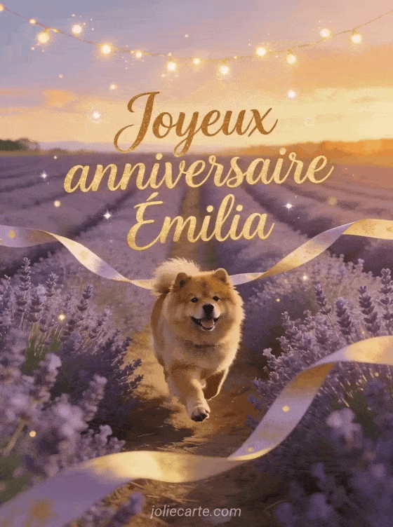 Joyeux anniversaire Émilia - Carte joyeux anniversaire emilia