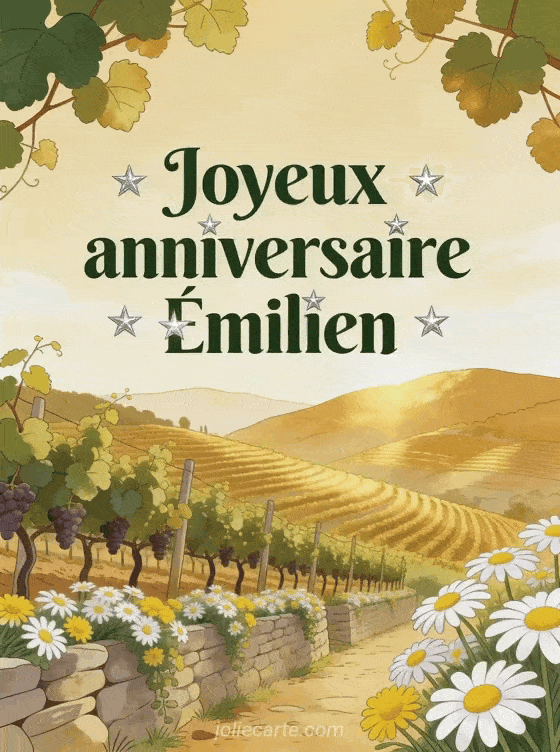 Joyeux anniversaire Émilien - Carte joyeux anniversaire emilien gratuite