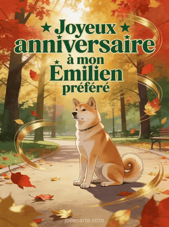 Joyeux anniversaire Émilien - Carte joyeux anniversaire emilien