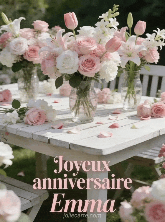 Joyeux anniversaire Emma - Joyeux anniversaire emma fleurs