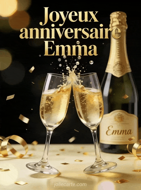 Joyeux anniversaire Emma - Joyeux anniversaire emma champagne