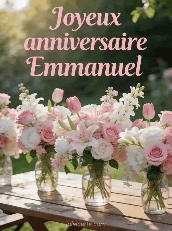Joyeux anniversaire Emmanuel - Emmanuel fleurs