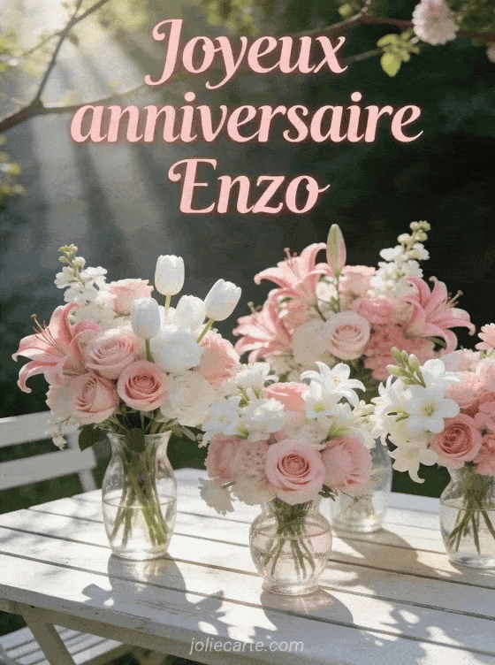 Joyeux anniversaire Enzo - Joyeux anniversaire enzo fleurs