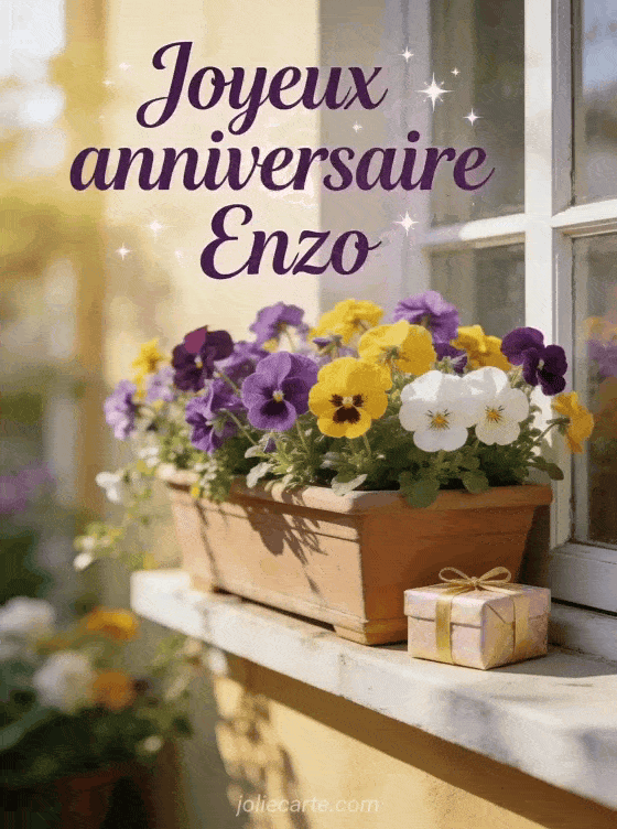 Joyeux anniversaire Enzo - Carte joyeux anniversaire enzo gratuite