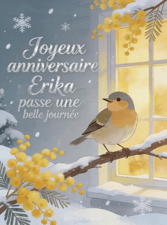 Joyeux anniversaire Erika - Carte joyeux anniversaire erika gratuite
