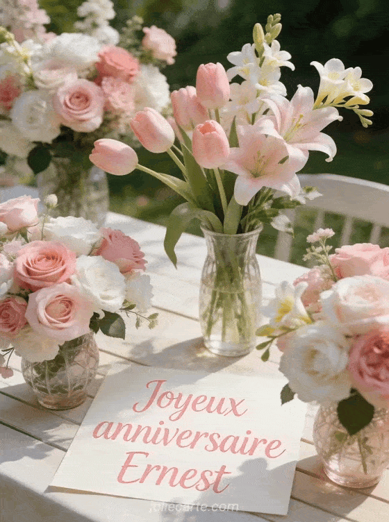 Joyeux anniversaire Ernest - Joyeux anniversaire ernest fleurs