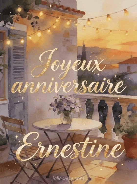 Joyeux anniversaire Ernestine - Carte joyeux anniversaire ernestine gratuite