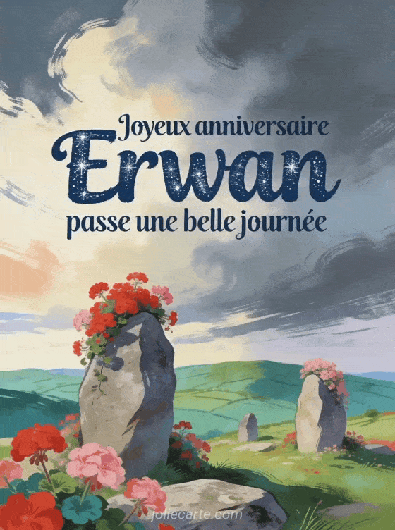 Joyeux anniversaire Erwan - Carte joyeux anniversaire erwan gratuite