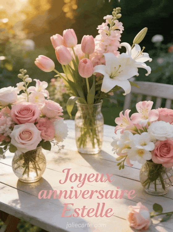 Joyeux anniversaire Estelle - Joyeux anniversaire estelle fleurs