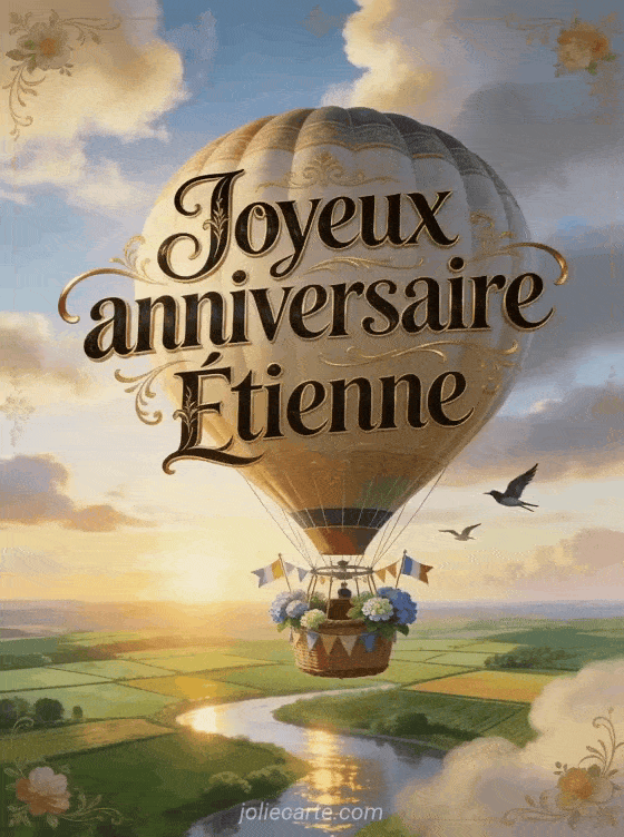 Joyeux anniversaire Étienne - Carte joyeux anniversaire etienne