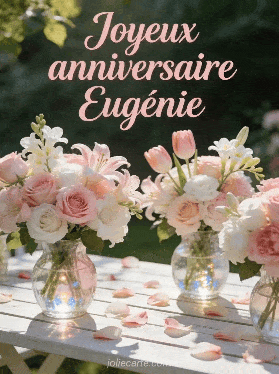 Joyeux anniversaire Eugénie - Joyeux anniversaire eugenie fleurs