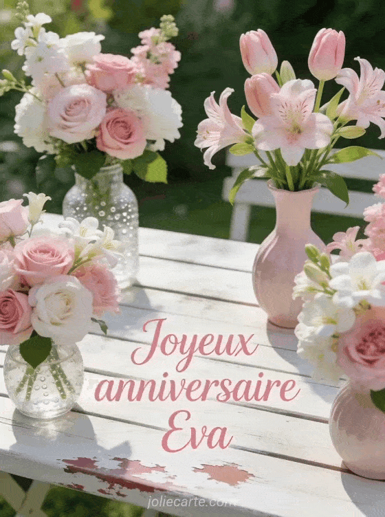 Joyeux anniversaire Eva - Joyeux anniversaire eva fleurs