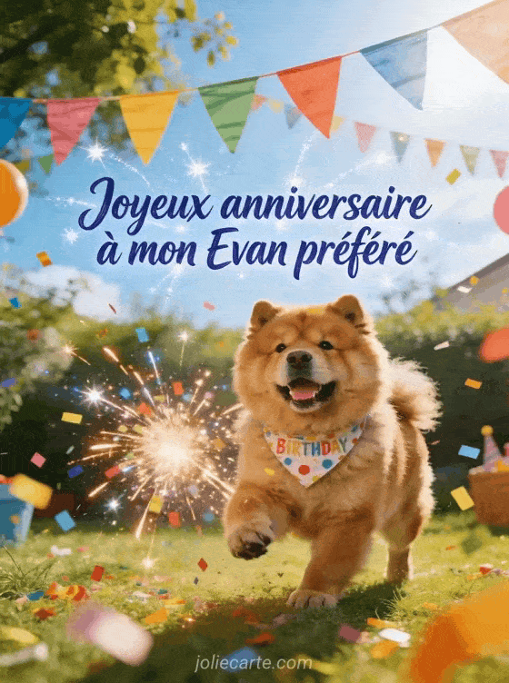 Joyeux anniversaire Evan - Carte joyeux anniversaire evan