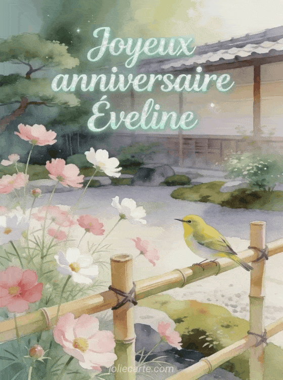 Joyeux anniversaire Éveline - Carte joyeux anniversaire eveline gratuite
