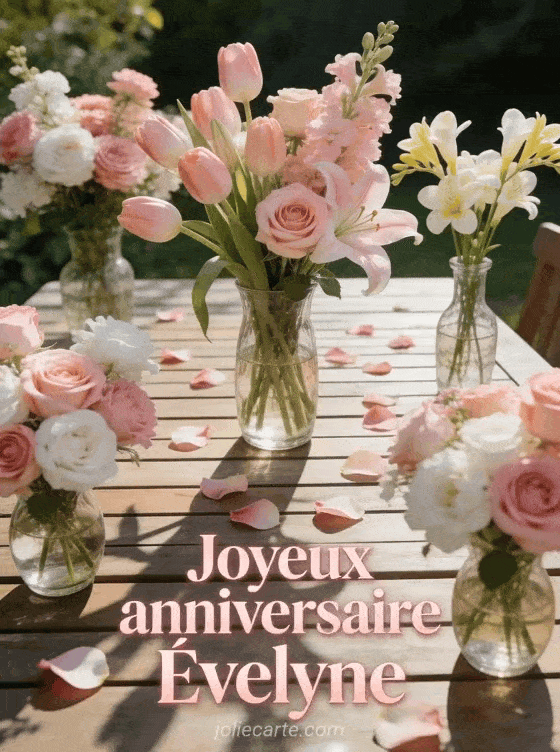 Joyeux anniversaire Évelyne - Joyeux anniversaire evelyne fleurs