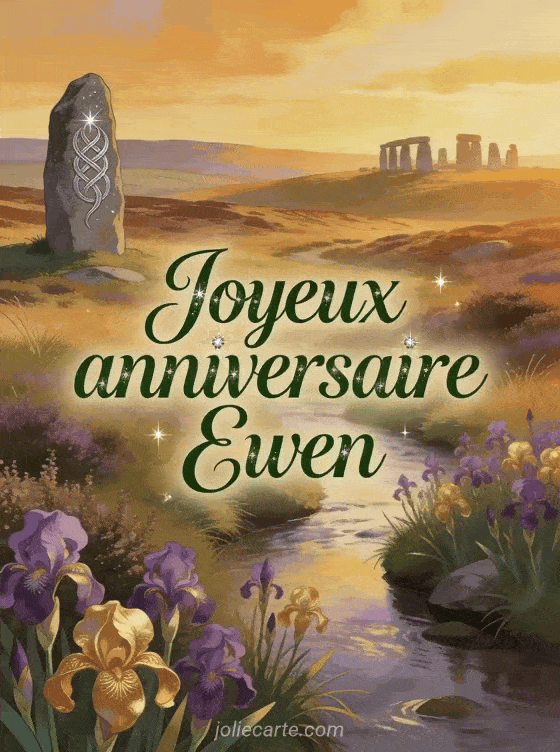 Joyeux anniversaire Ewen - Carte joyeux anniversaire ewen gratuite
