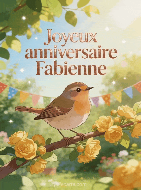 Joyeux anniversaire Fabienne - Jolie carte joyeux anniversaire fabienne
