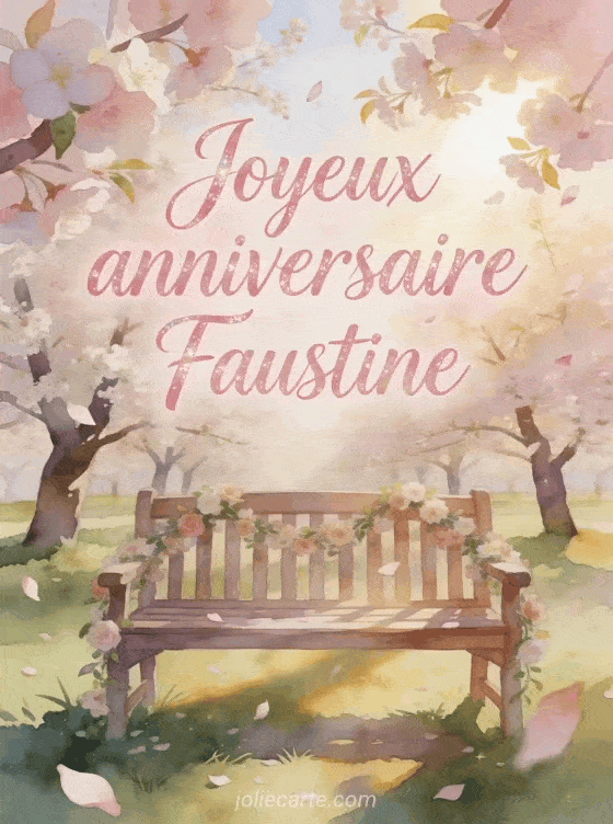 Joyeux anniversaire Faustine - Carte joyeux anniversaire faustine