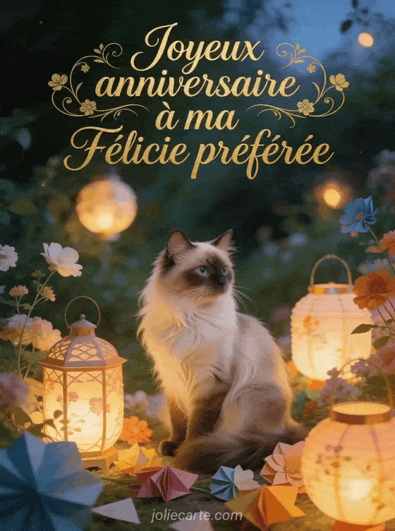 Joyeux anniversaire Félicie - Carte joyeux anniversaire felicie