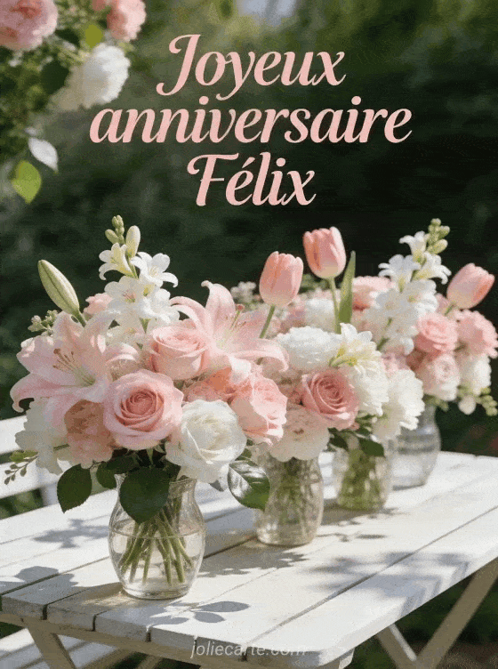 Joyeux anniversaire Félix - Joyeux anniversaire felix fleurs