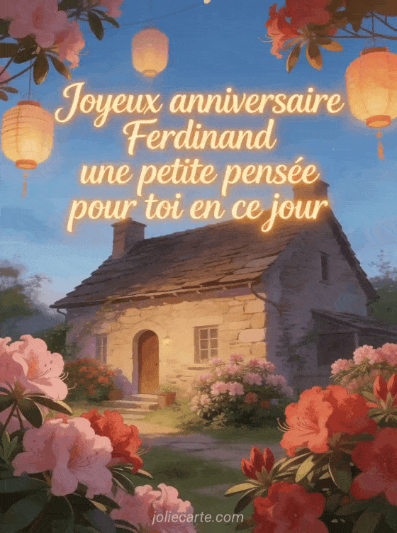Joyeux anniversaire Ferdinand - Carte joyeux anniversaire ferdinand gratuite