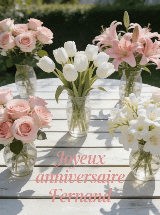 Joyeux anniversaire Fernand - Joyeux anniversaire fernand fleurs