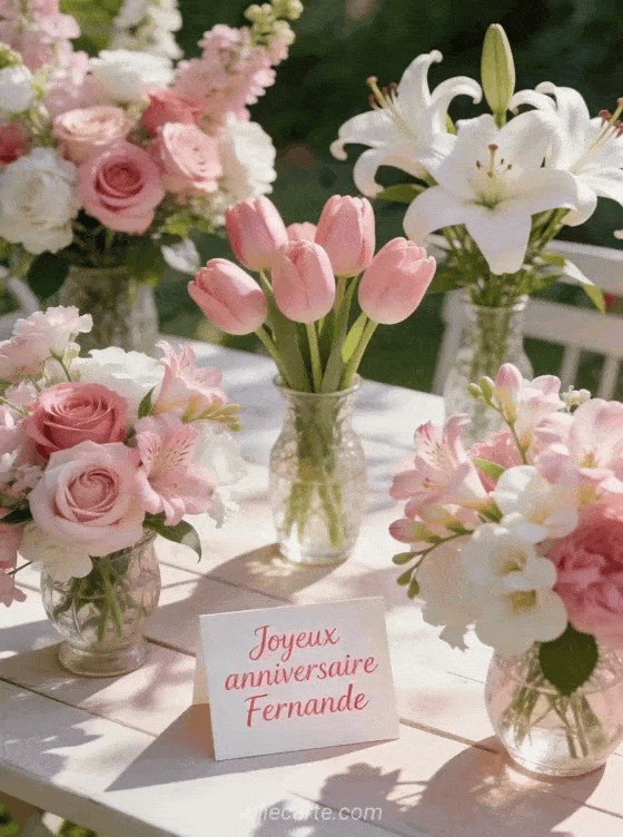 Joyeux anniversaire Fernande - Joyeux anniversaire fernande fleurs