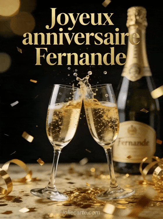 Joyeux anniversaire Fernande - Fernande champagne