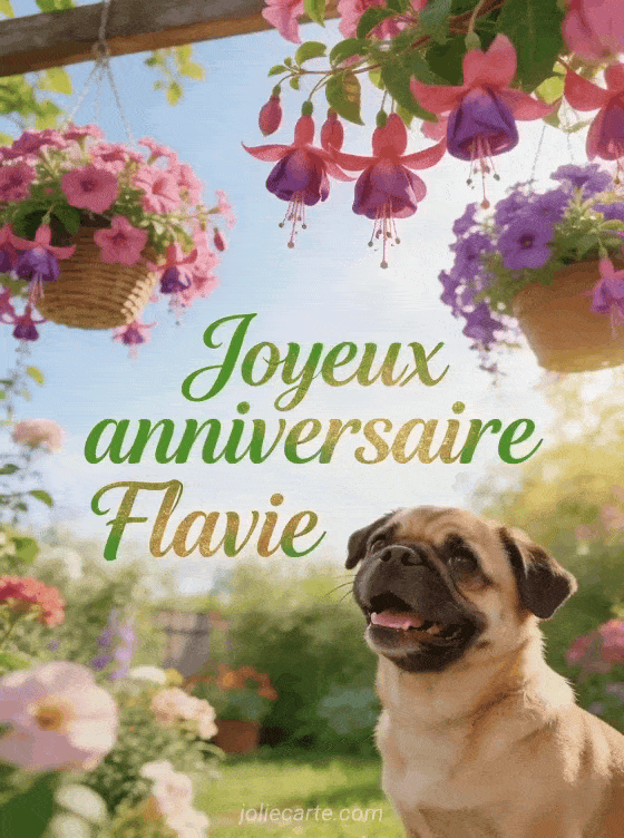 Joyeux anniversaire Flavie - Carte joyeux anniversaire flavie gratuite