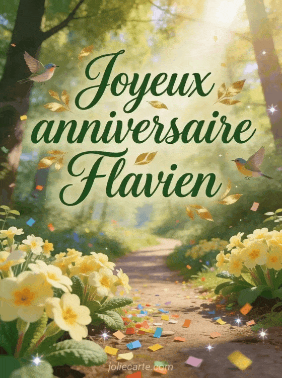 Joyeux anniversaire Flavien - Joyeux anniversaire flavien fleurs