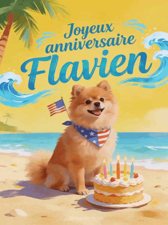 Joyeux anniversaire Flavien - Carte joyeux anniversaire flavien
