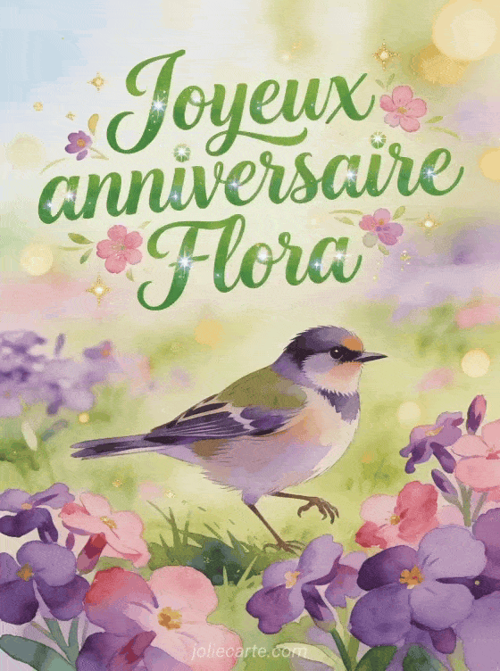 Joyeux anniversaire Flora - Carte joyeux anniversaire flora