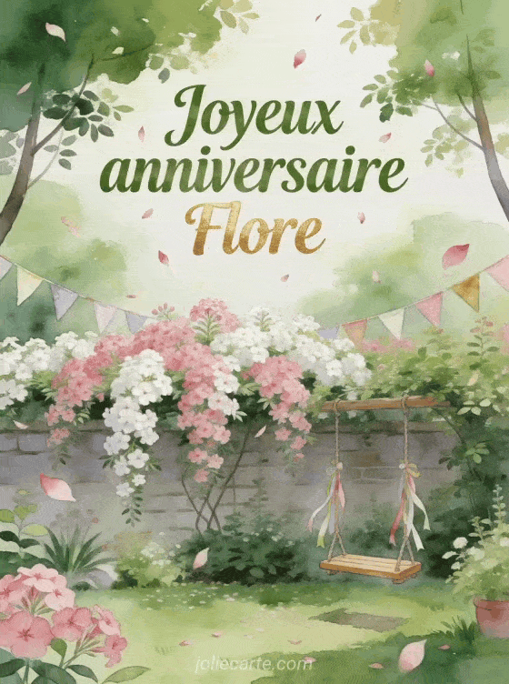 Joyeux anniversaire Flore - Carte joyeux anniversaire flore