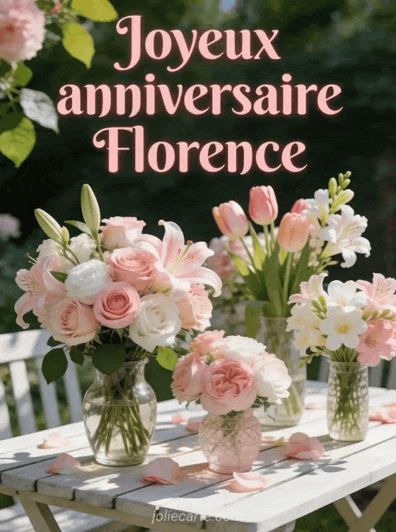 Joyeux anniversaire Florence - Florence fleurs