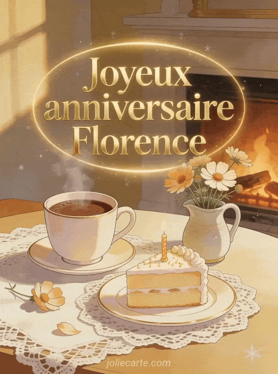 Joyeux anniversaire Florence - Carte joyeux anniversaire florence gratuite