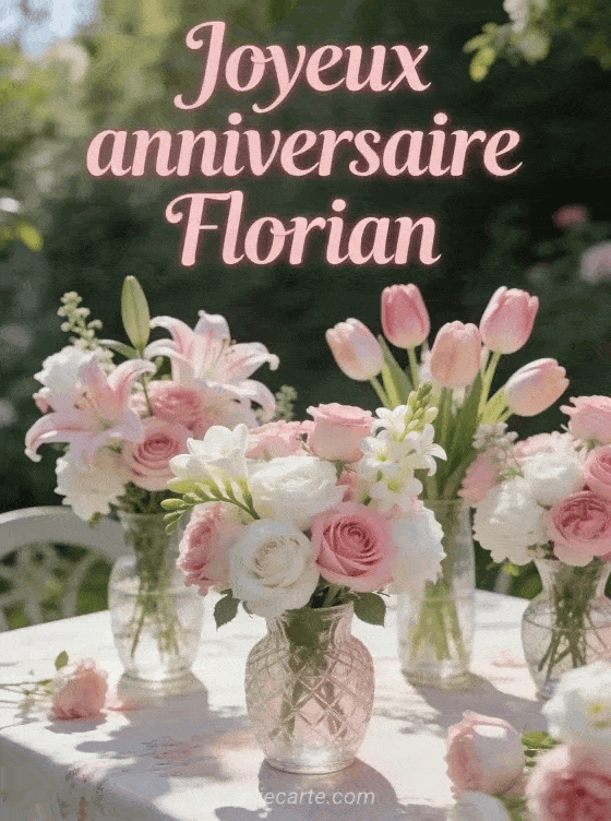 Joyeux anniversaire Florian - Joyeux anniversaire florian fleurs