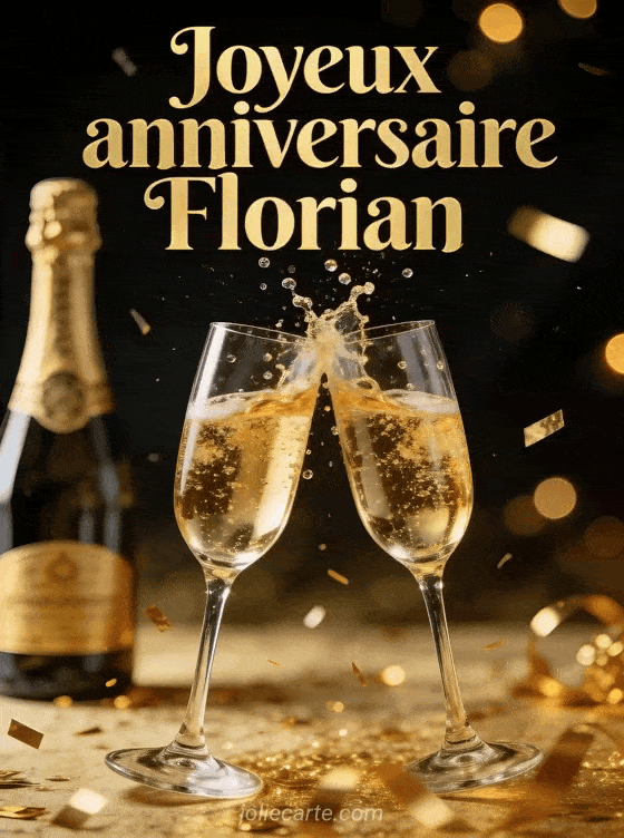 Joyeux anniversaire Florian - Joyeux anniversaire florian champagne