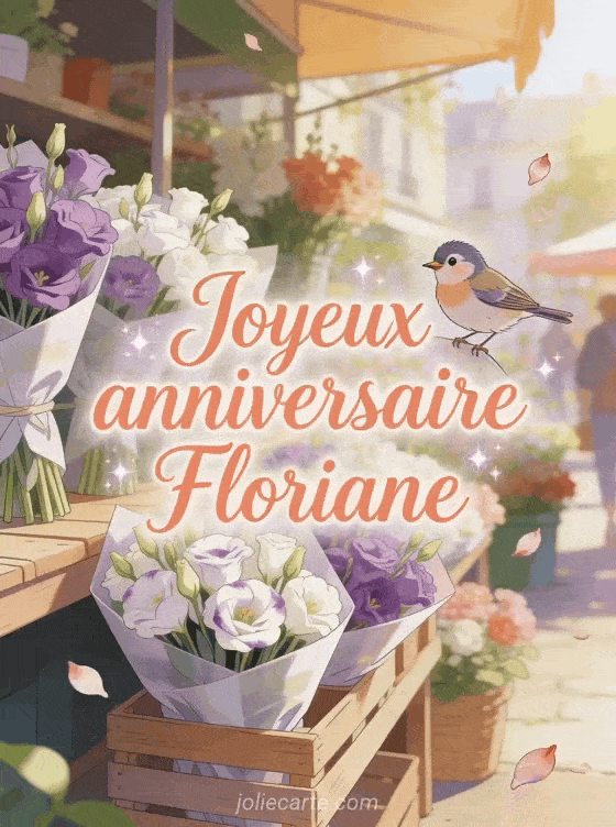 Joyeux anniversaire Floriane - Carte joyeux anniversaire floriane