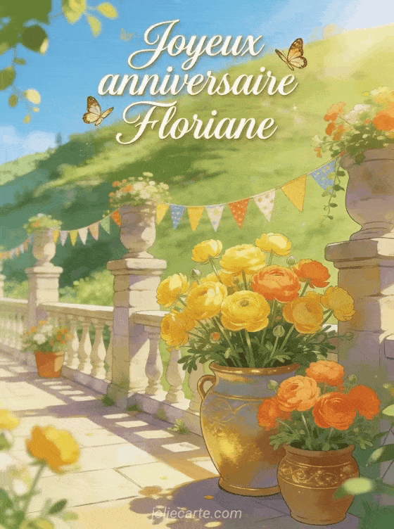 Joyeux anniversaire Floriane - Carte joyeux anniversaire floriane gratuite