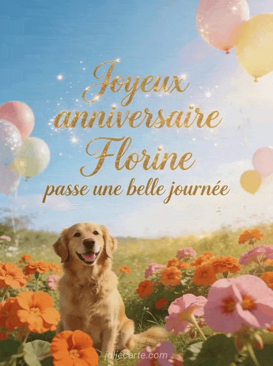 Joyeux anniversaire Florine - Carte joyeux anniversaire florine gratuite