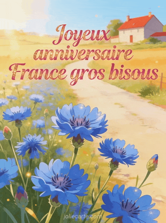 Joyeux anniversaire France - Joyeux anniversaire france gros bisous