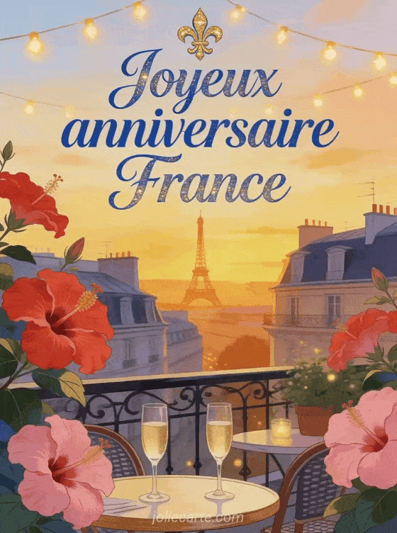 Joyeux anniversaire France - Joyeux anniversaire france gif anime
