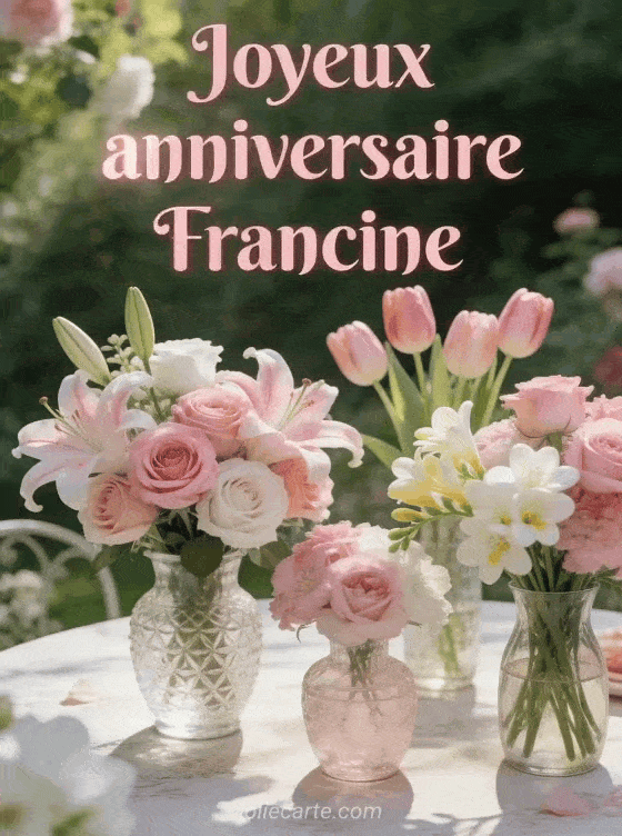 Joyeux anniversaire Francine - Joyeux anniversaire francine fleurs