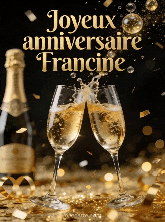 Joyeux anniversaire Francine - Francine champagne