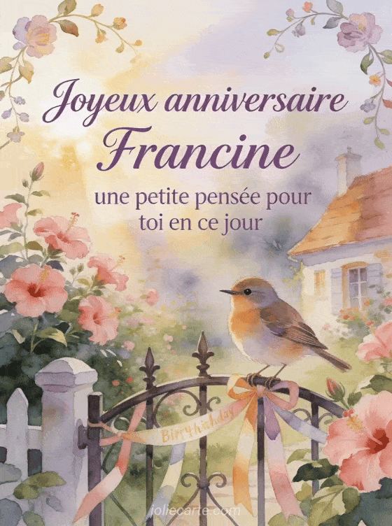 Joyeux anniversaire Francine - Joyeux anniversaire francine mon amour