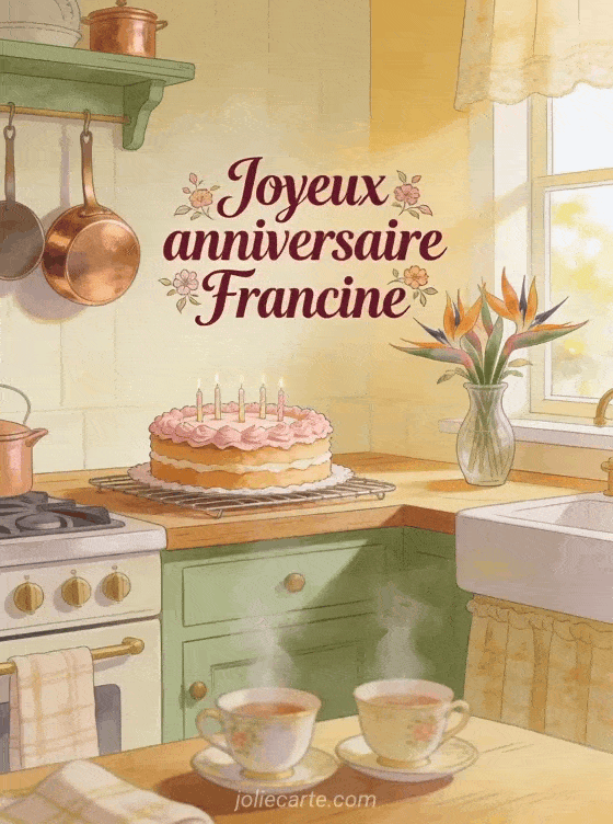 Joyeux anniversaire Francine - Joyeux anniversaire francine gif anime
