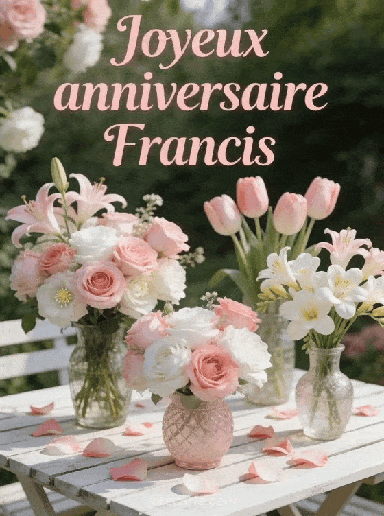 Joyeux anniversaire Francis - Joyeux anniversaire francis fleurs