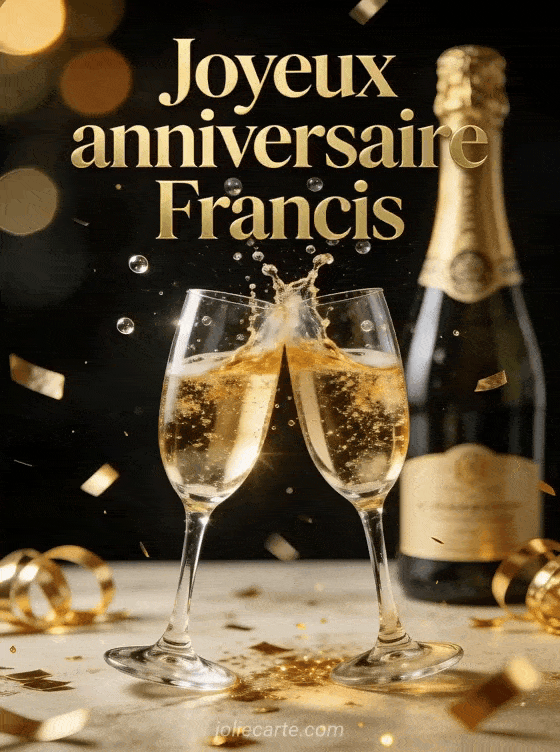 Joyeux anniversaire Francis - Joyeux anniversaire francis champagne