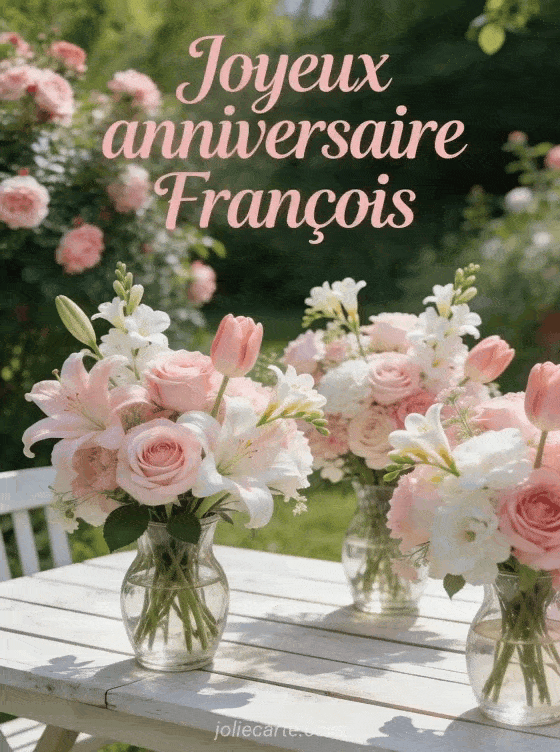 Joyeux anniversaire Francois - Francois fleurs