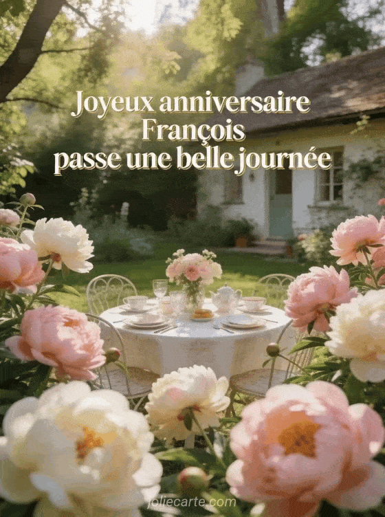 Joyeux anniversaire François - Carte joyeux anniversaire francois